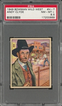 1949 Bowman "Wild West" #H-7 "Andy Clyde" – PSA NM-MT+ 8.5 "1 of 1!"